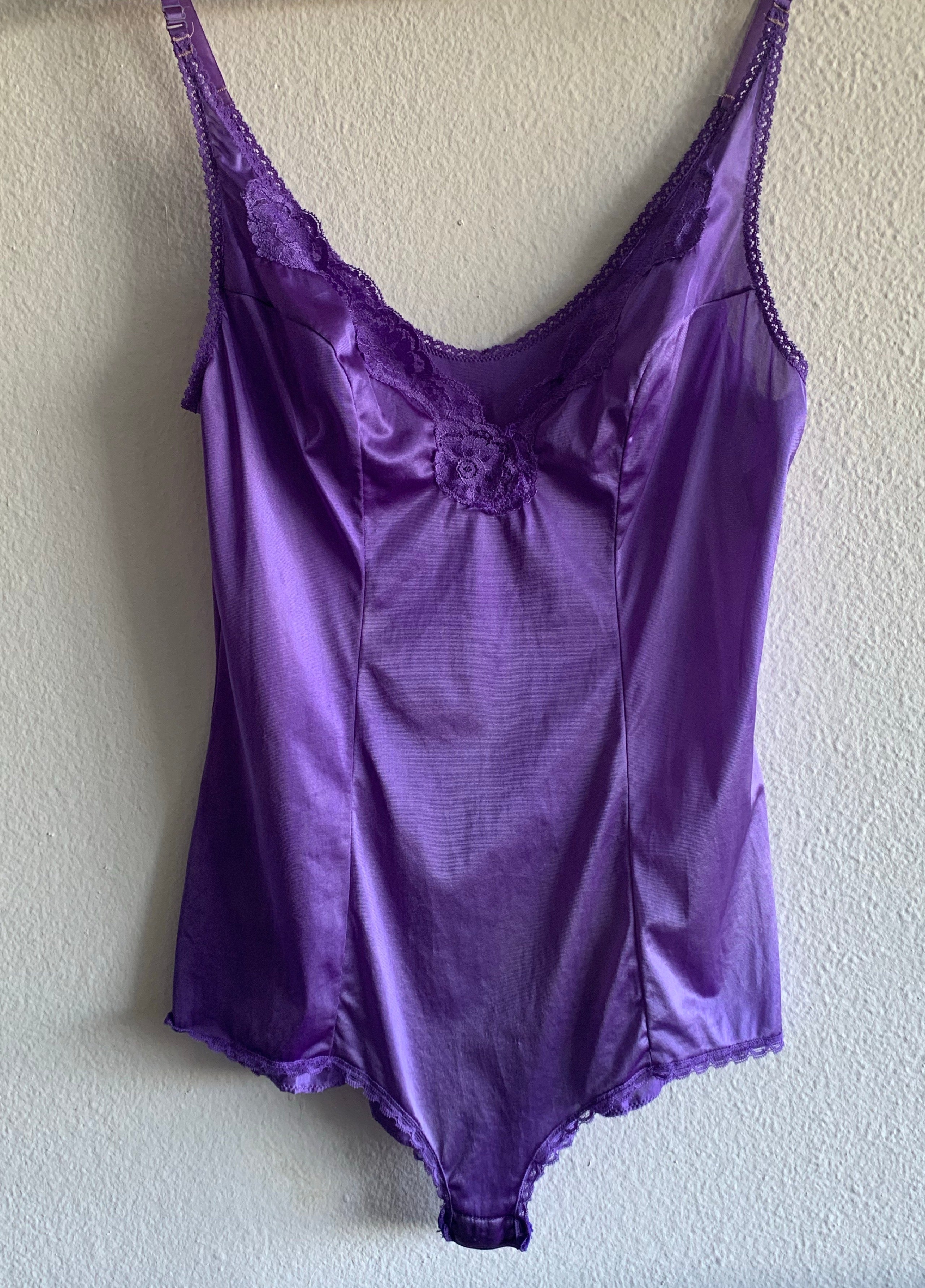 Violet Hand-Dyed Teddy Romper